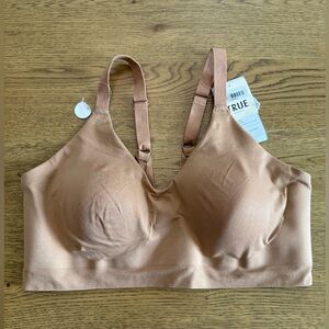 True & Co Nude Seamless Wireless Bralette 2X Adjustable Straps NWT